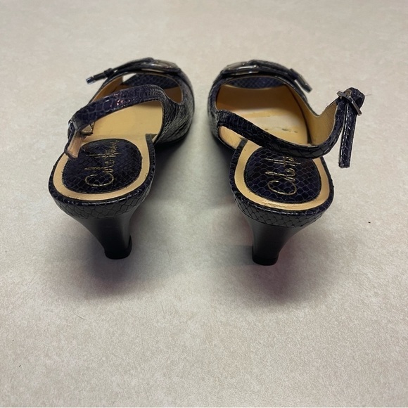 Cole Haan 7B Black Slingback Open Toe heel shoes - Picture 7 of 9